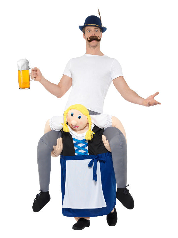 Piggyback Bavarian Beer Maiden Costume Blue
