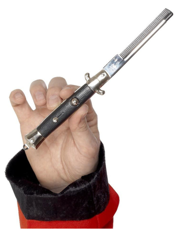 50s Style Teddy Boy Flick Comb Black