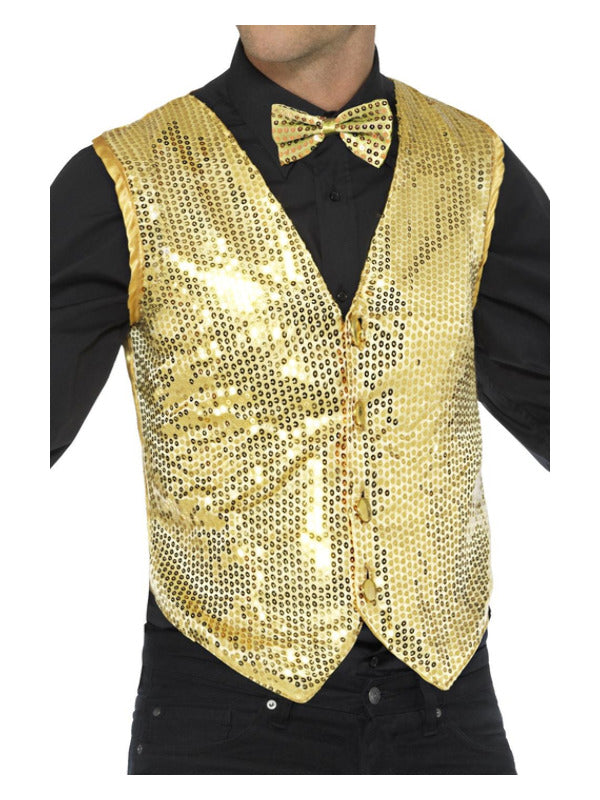 Sequin Waistcoat Gold