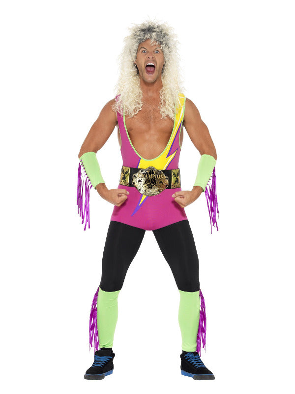 Retro Wrestler Costume MultiColoured
