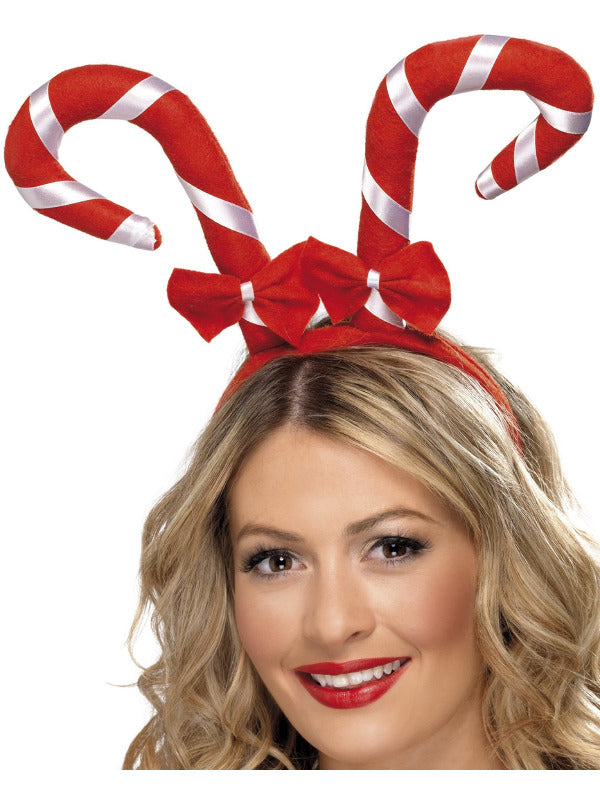 Candy Cane Headband Red White
