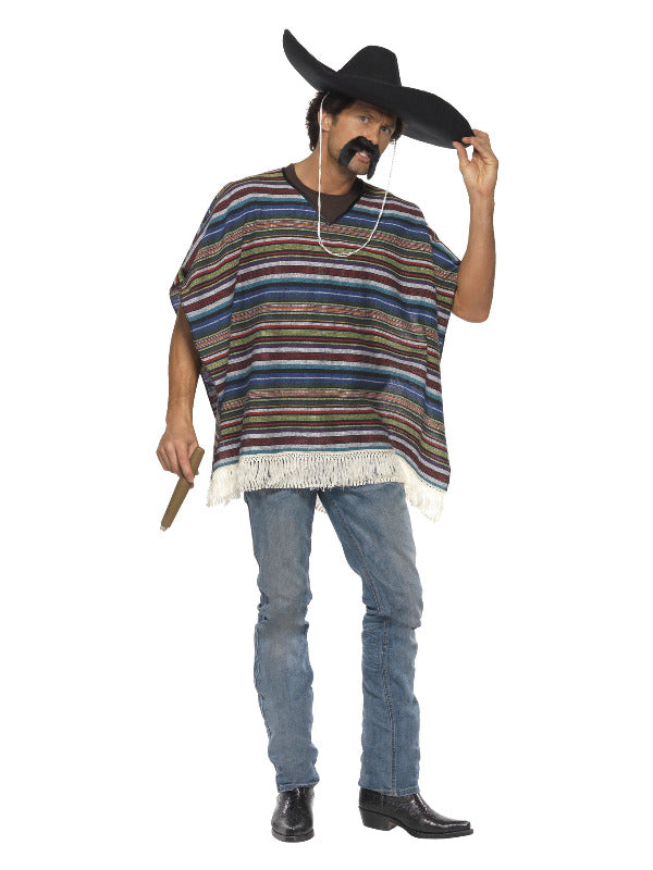 Authentic Looking Poncho Blue