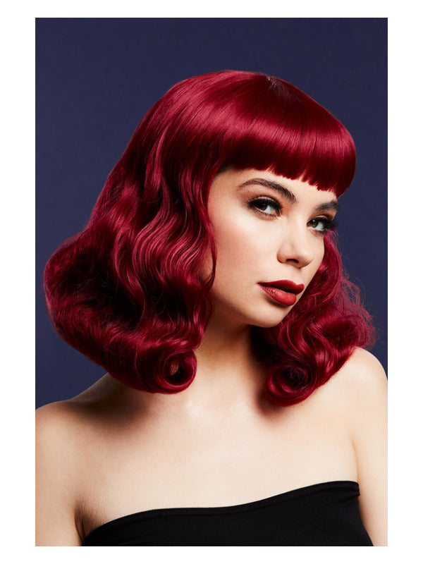 Fever Bettie Wig with Short Fringe Plum