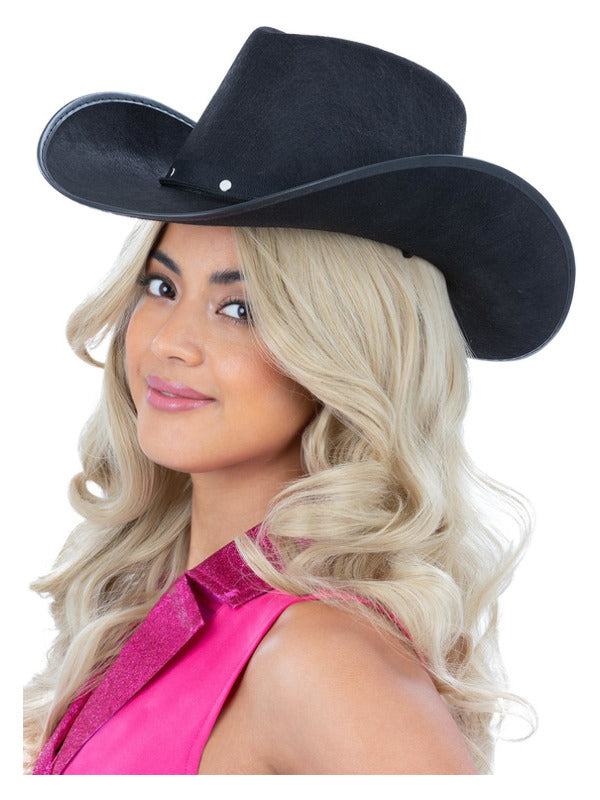 Black Cowboy Hat Felt with Cord
