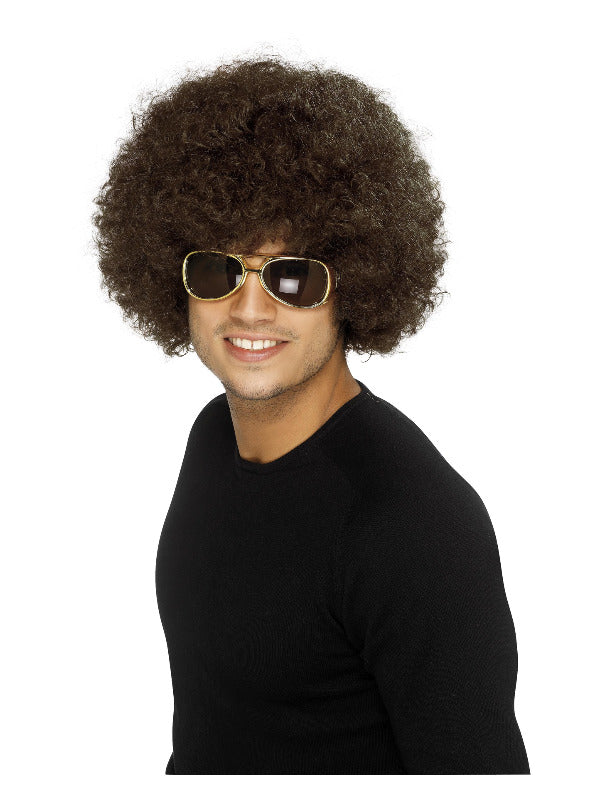 70s Funky Afro Wig Brown