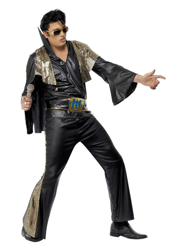 Elvis Costume Black Gold