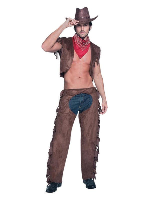 Fever Male Ride Em High Cowboy Costume Brown