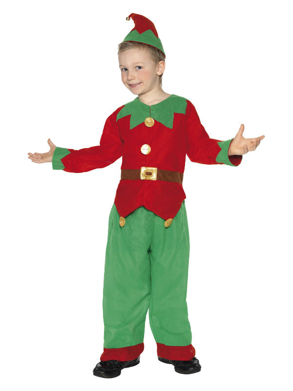 Kids Elf Costume Red Green