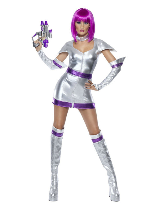 Fever Space Cadet Costume Silver Metallic