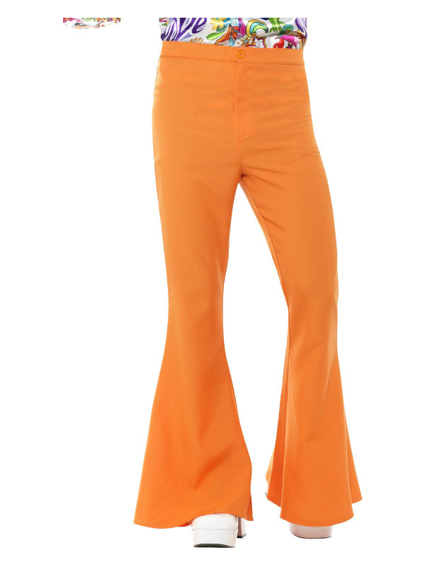Flared Trousers Mens Orange