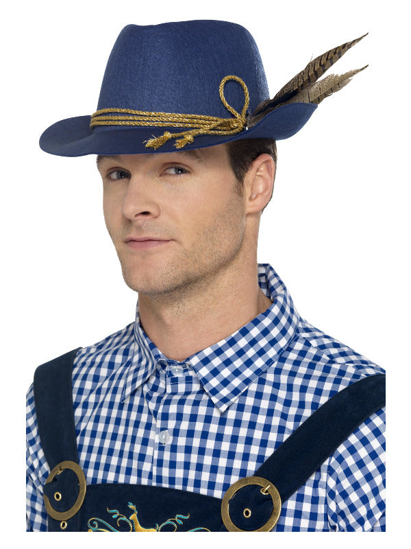 Authentic Bavarian Festival Hat Blue