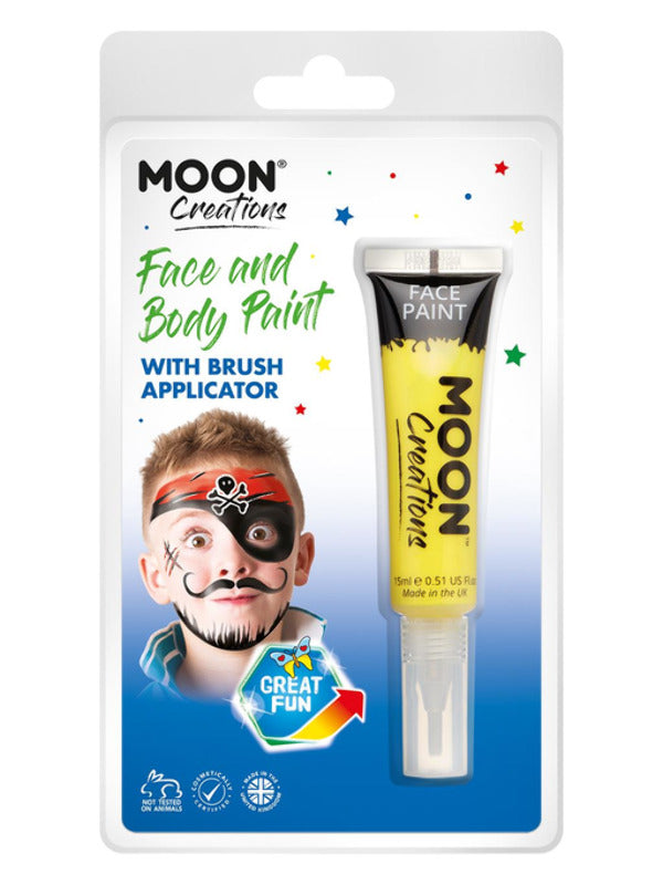 Adult Moon Creations Face Body Paints Yellow (2)
