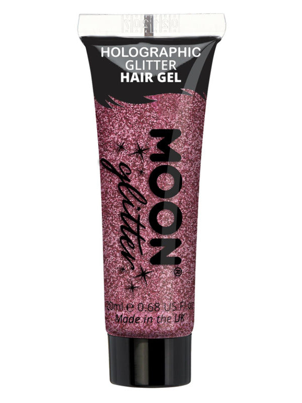 Adult Moon Glitter Holographic Glitter Hair Gel Pink
