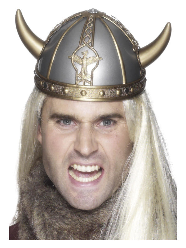 Viking Helmet Gold Silver