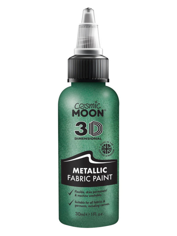 Adult Cosmic Moon Metallic Fabric Paint Green