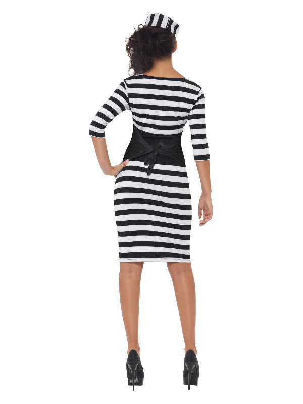 Classy Convict Costume Black White