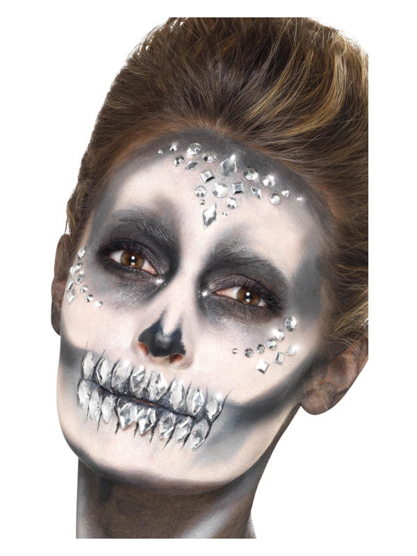 Smiffys MakeUp FX Jewel Face Gems Silver