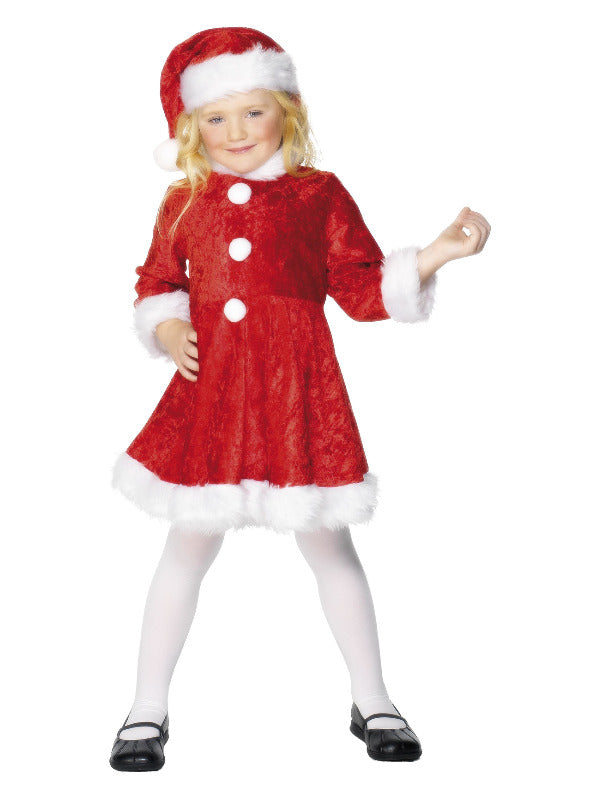 Kids Mini Miss Santa Costume Red