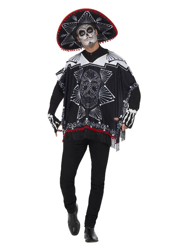 Day of the Dead Bandit Costume Black White