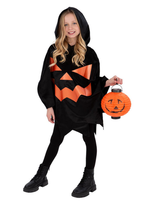 Kids Pumpkin Poncho Kids Unisex