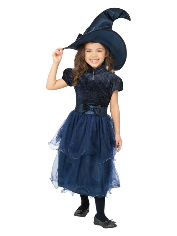 Kids Deluxe Midnight Witch Costume Blue