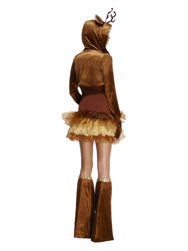 Fever Reindeer Costume Tutu Dress Brown
