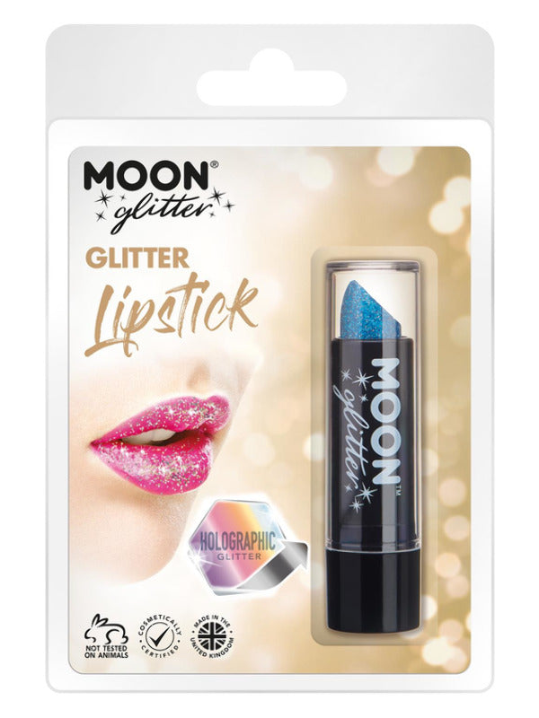 Moon Glitter Holographic Glitter Lipstick Blue