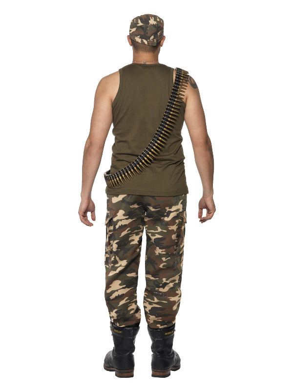 Deluxe Khaki Camo Costume Male Khaki Green
