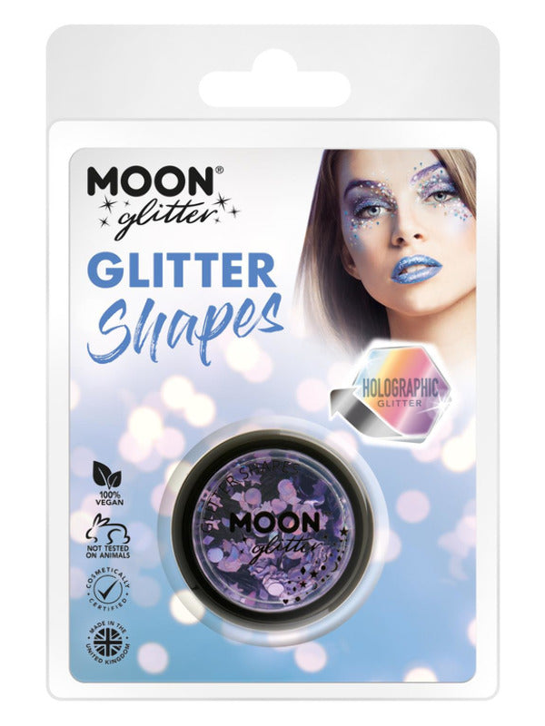 Adult Moon Glitter Holographic Glitter Shapes Purple (2)