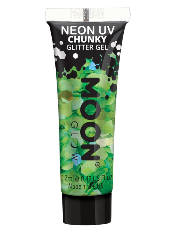 Moon Glow Neon UV Chunky Glitter Gel Green