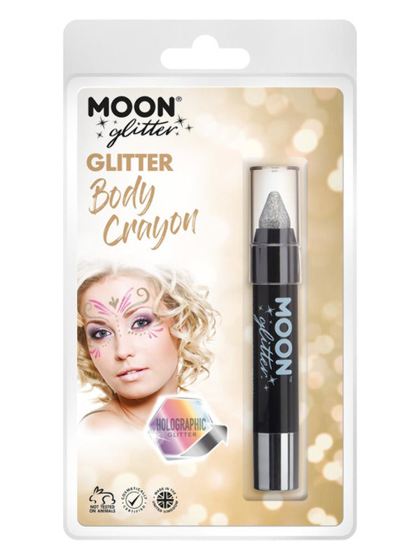 Adult Moon Glitter Holographic Body Crayons Silver (2)