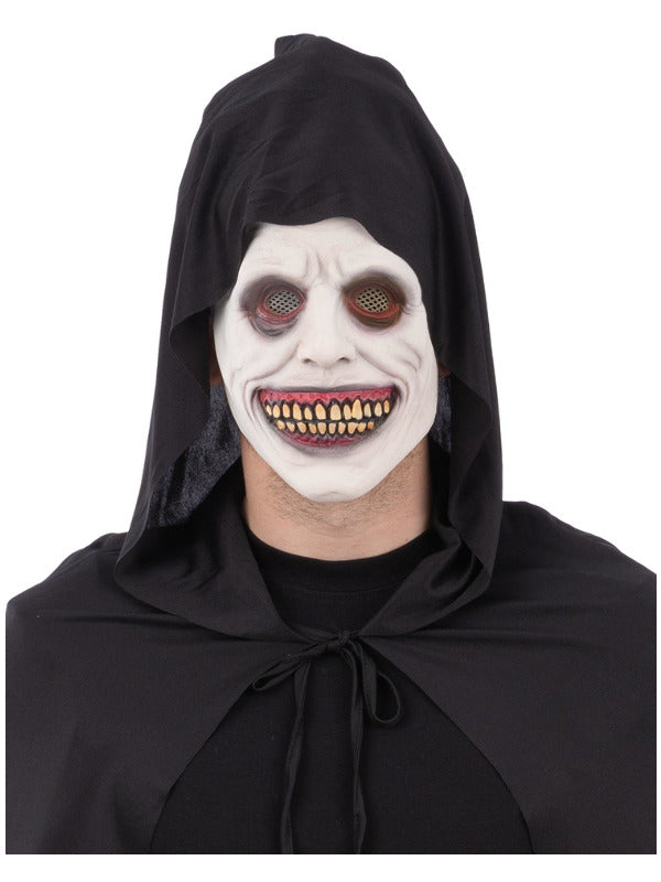 White Eyed Smiling Demon Latex Mask