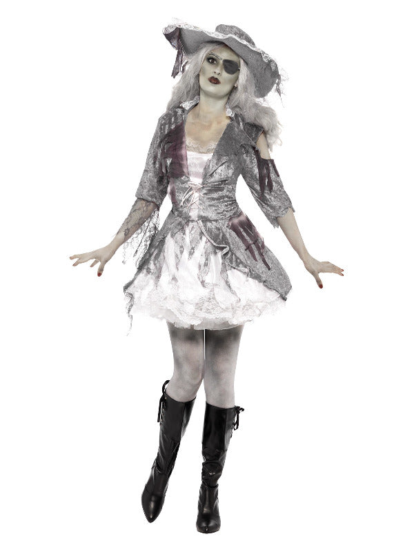 Deluxe Ghost Ship Pirate Treasure Costume Grey