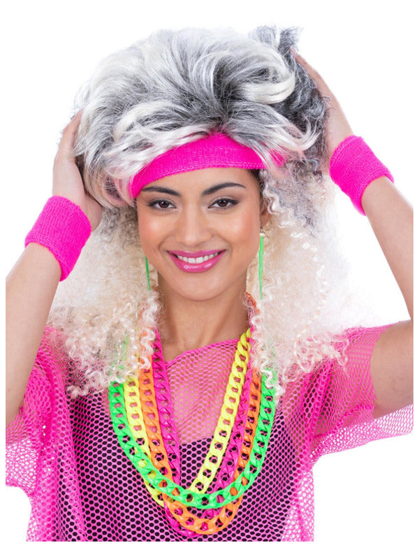 80s Neon Sweatbands Pink