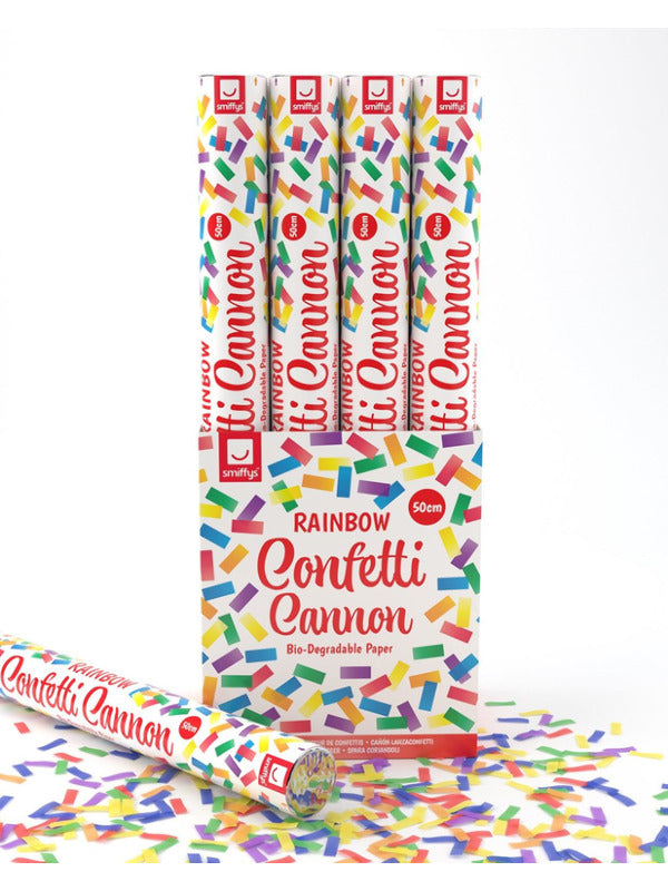 50cm Party Time Confetti Cannon Rainbow DB of 12
