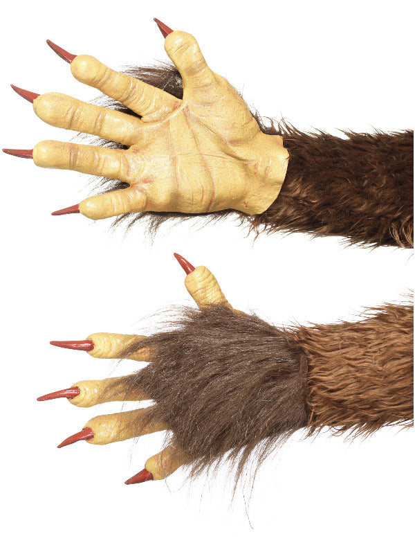 Beast Krampus Demon Gloves Brown