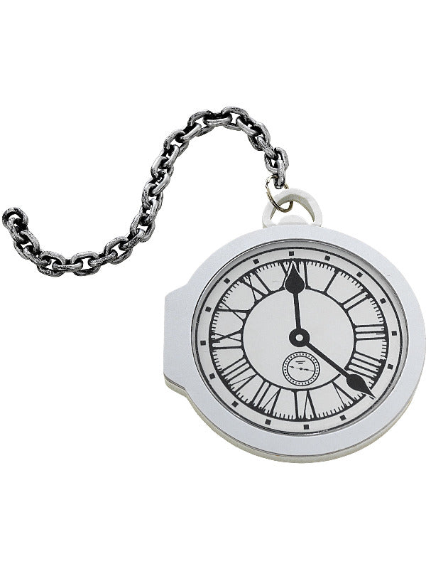 Oversized Pocket Watch White