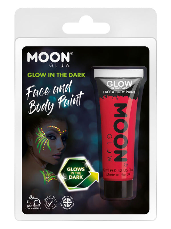 Moon Glow Glow in the Dark Face Paint Red