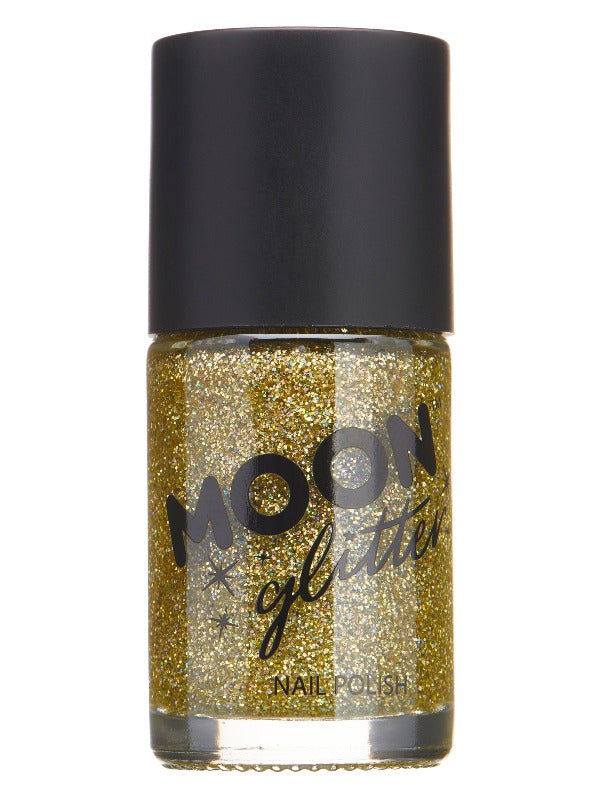 Adult Moon Glitter Holographic Nail Polish Gold