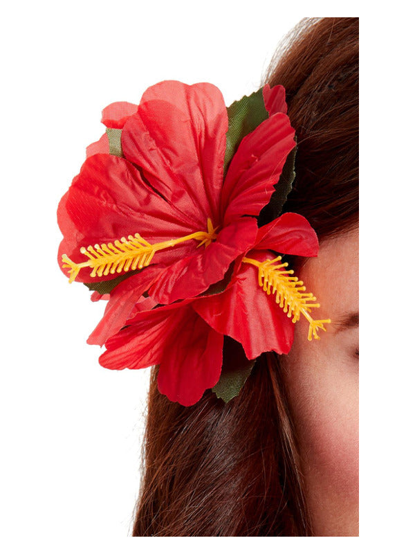Hawaiian Flower Hair Clip Red