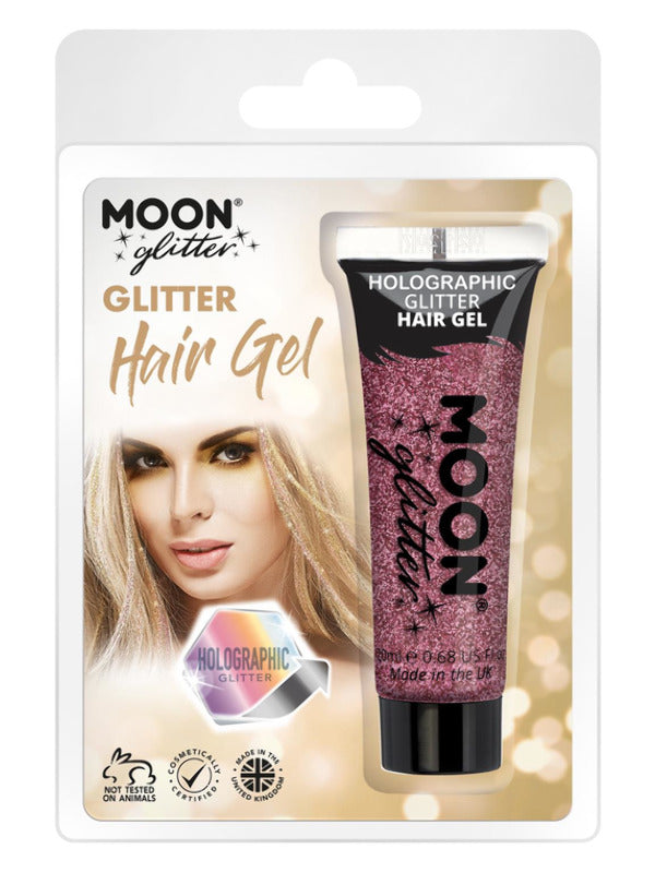 Adult Moon Glitter Holographic Glitter Hair Gel Pink (2)