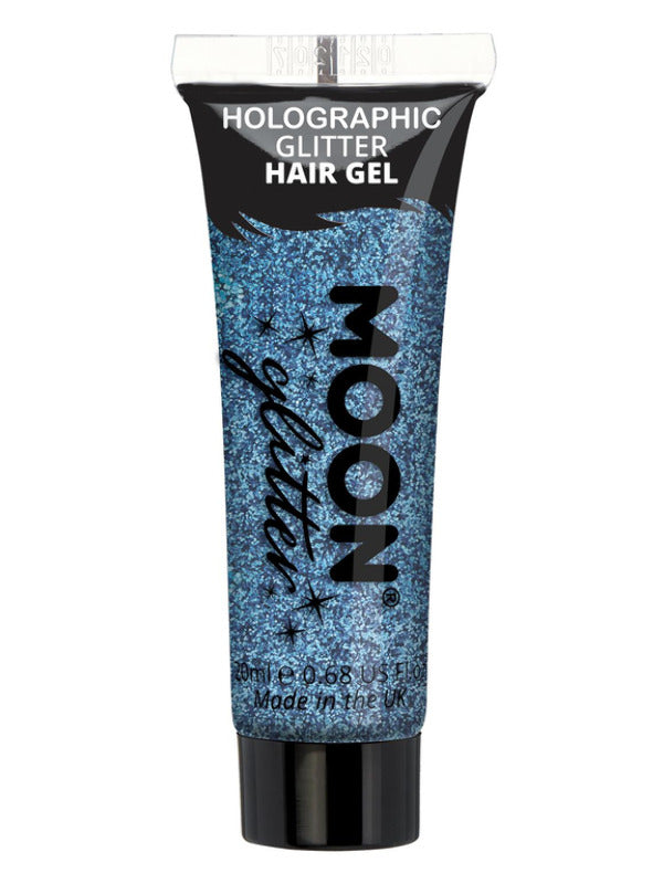 Adult Moon Glitter Holographic Glitter Hair Gel Blue