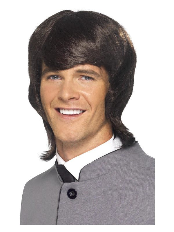 Adult 60s Male Mod Wig Brown