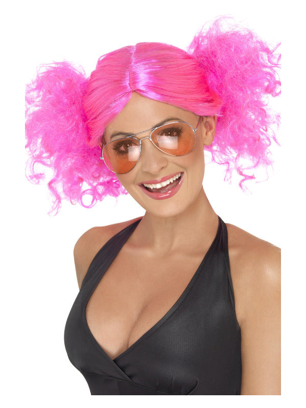 80s Bunches Wig Pink