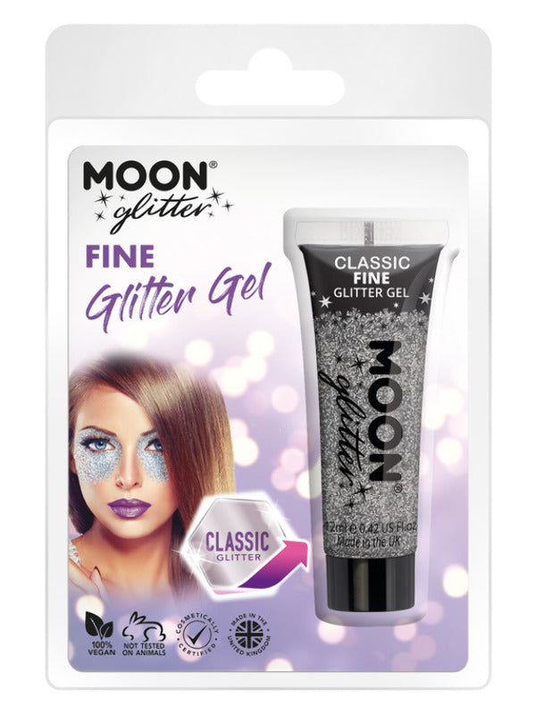 Moon Glitter Classic Fine Gliter Gel Silver