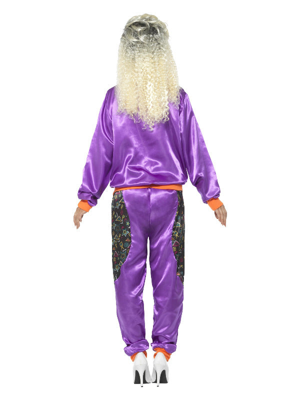 Retro Shell Suit Costume Ladies Purple
