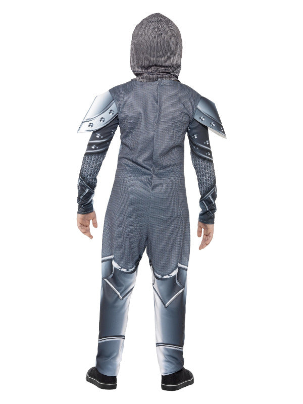 Kids Deluxe Armoured Knight Costume Grey