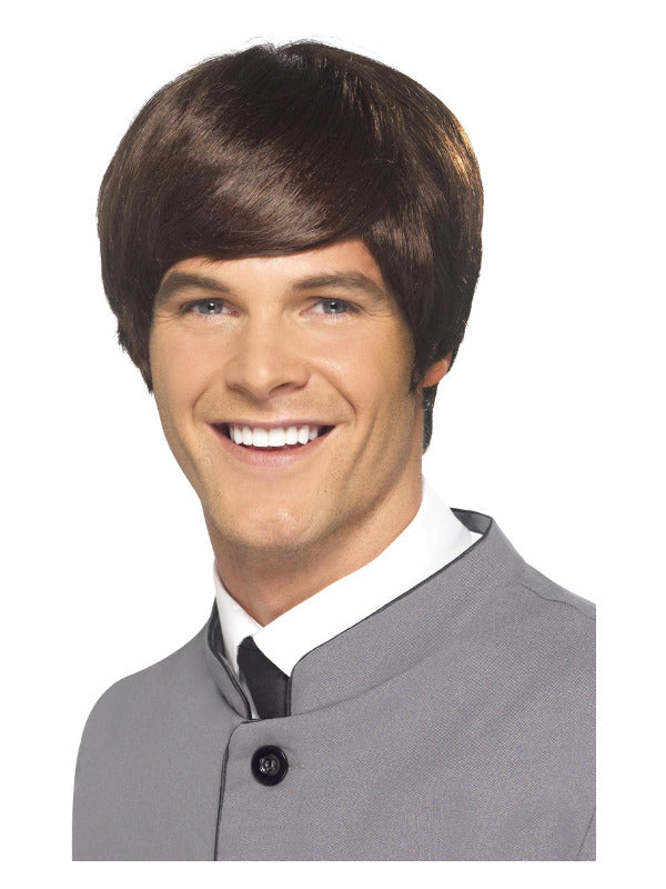 60s Male Mod Wig Brown