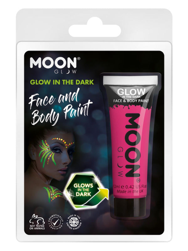 Adult Moon Glow Glow in the Dark Face Paint Pink