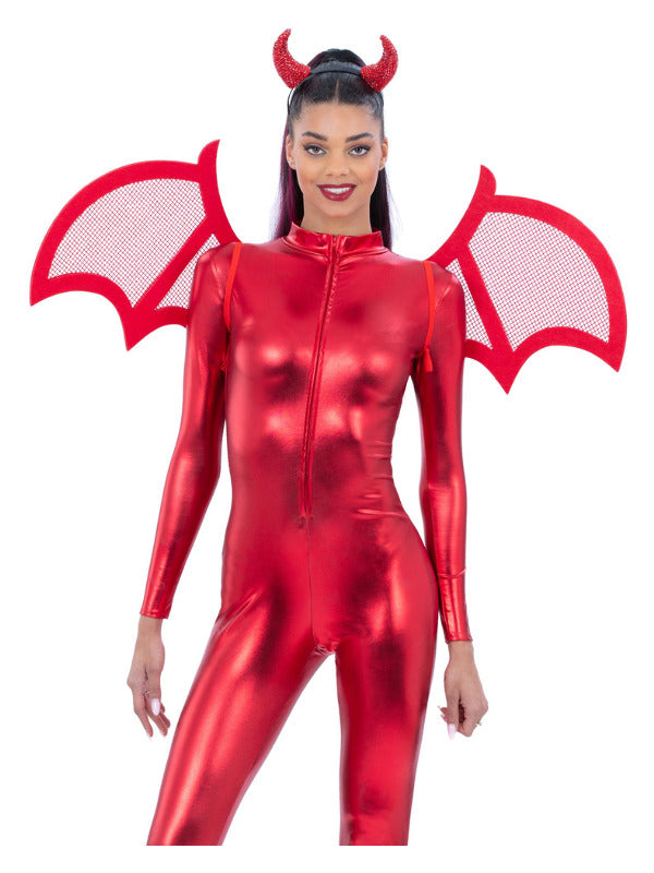 Red Mesh Devil Wings